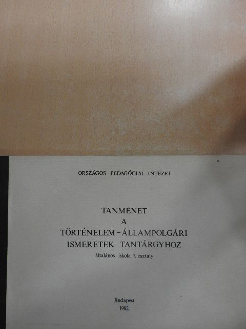 Tanmenet a történelem-állampolgári ismeretek tantárgyhoz [antikvár]