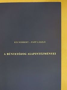Dr. Kis Norbert - A büntetőjog alapintézményei [antikvár]