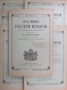 Acta Ordinis Fratrum Minorum Ianuarii-Decembris 1961 [antikvár]