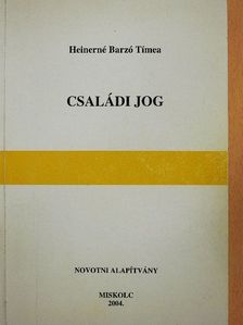 Heinerné Barzó Tímea - Családi jog [antikvár]