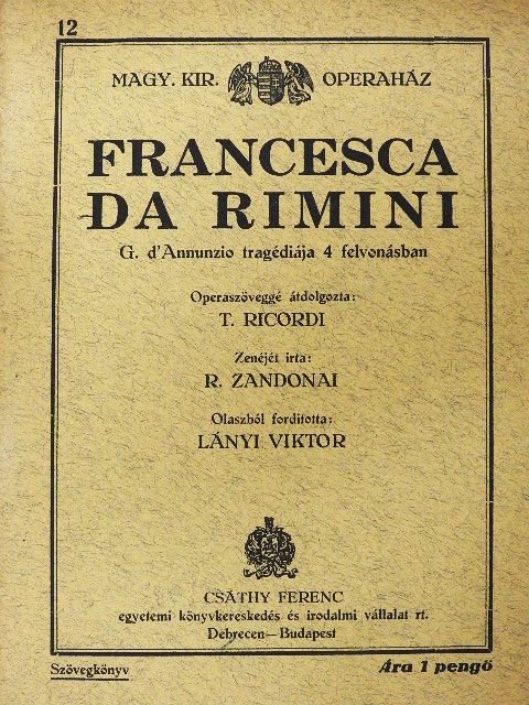 G. d'Annunzio - Francesca da Rimini [antikvár]