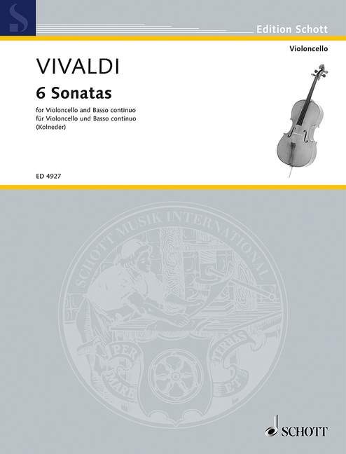 Vivaldi - 6 SONATAS FÜR VIOLONCELLO UND BASSO CONTINUO (KOLNEDER)