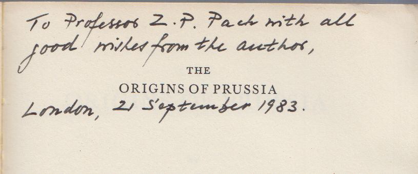 F. L. Carsten - The Origins of Prussia (Dedikált) [antikvár]