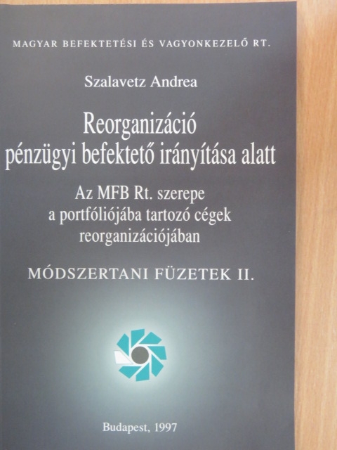Szalavetz Andrea - Reorganizáció pénzügyi befektető irányítása alatt [antikvár]