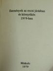Dr. Gellért Tibor - Események az encsi járásban és környékén 1919-ben (minikönyv) (számozott) [antikvár]