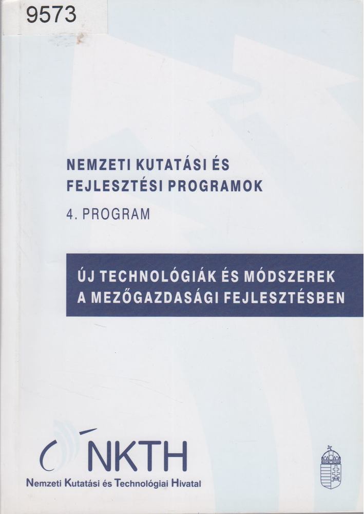 Dömötör Erzsébet, Patkós Anna - Új technológiák és módszerek a mezőgazdasági fejlesztésben [antikvár]