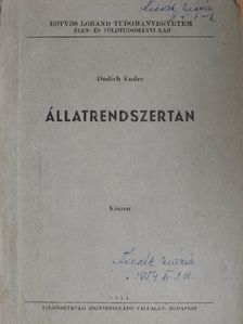 Dudich Endre - Állatrendszertan III.  [antikvár]