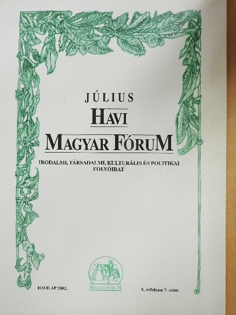Balla József - Havi Magyar Fórum 2002. július [antikvár]