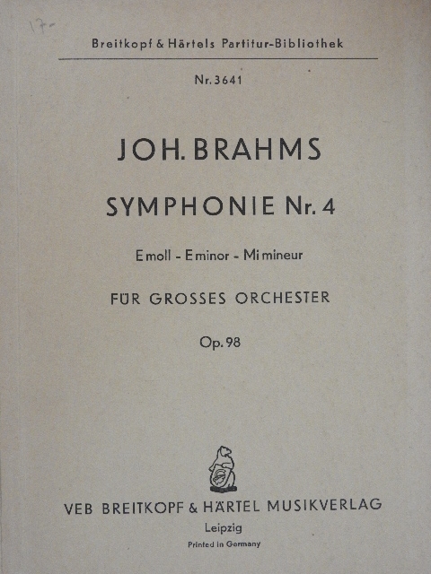 Johannes Brahms - Symphonie Nr. 4 E-moll [antikvár]