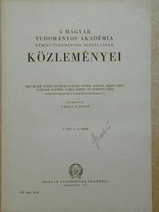 Bognár Rezső - A Magyar Tudományos Akadémia Kémiai Tudományok Osztályának Közleményei [antikvár]