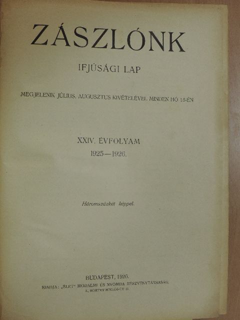 Ajtai Kálmán - Zászlónk 1925. szeptember-1927. június [antikvár]