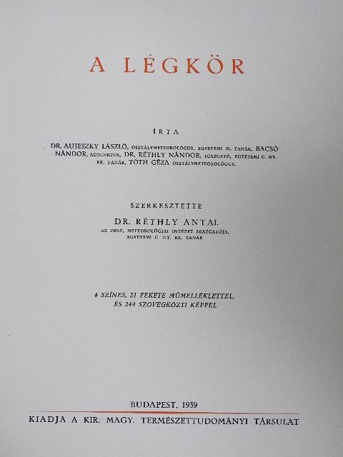 Bacsó Nándor - A légkör [antikvár]