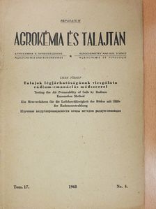 Imre József - Talajok légjárhatóságának vizsgálata rádium-emanációs módszerrel (dedikált példány) [antikvár]
