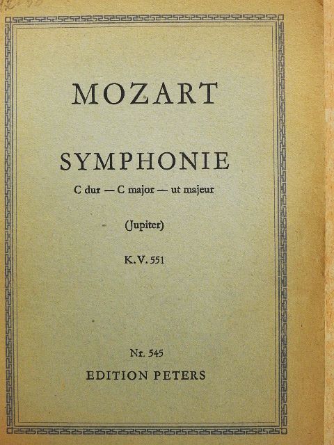 Wolfgang Amadeus Mozart - Symphonie C dur [antikvár]