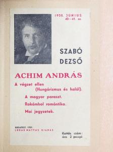 Szabó Dezső - Achim András [antikvár]