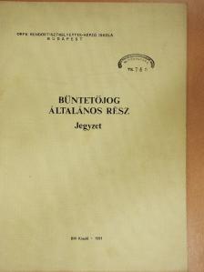 Kovács Pál - Büntetőjog általános rész [antikvár]