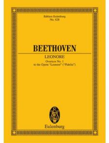 BEETHOVEN - LEONORE OVERTURE NO.1 TO THE OPERA "LEONORE"("FIDELIO"), TASCHENPARTITUR (MAX UNGER)