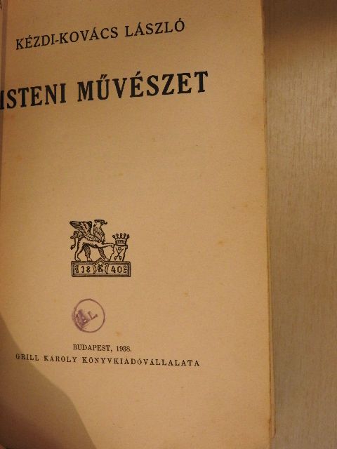 Kézdi-Kovács László - Isteni művészet [antikvár]