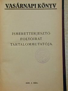 Vasárnapi Könyv 1939. I. [antikvár]