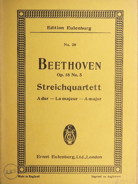 Beethoven - Quartett No. 5. A dur [antikvár]