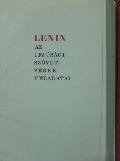 Lenin - Az ifjúsági szövetségek feladatai (minikönyv) - Plakettel [antikvár]