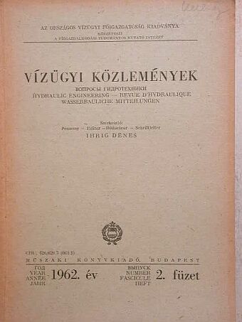 Borza Dezsőné - Vízügyi Közlemények 1962/2. [antikvár]
