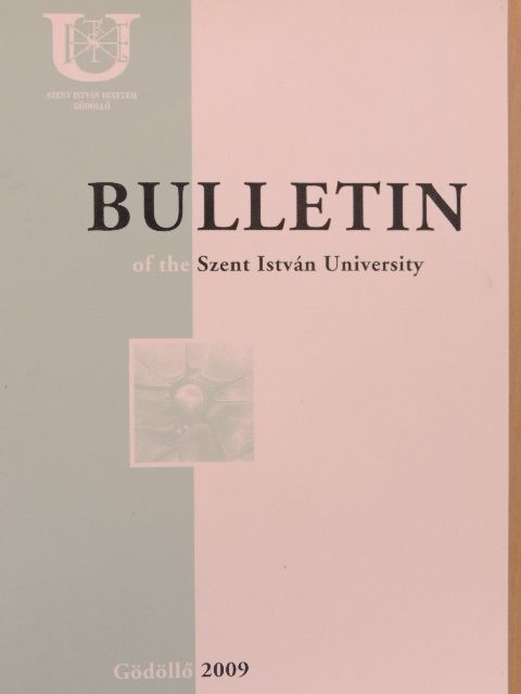 Bulletin of the Szent István University 2009 [antikvár]