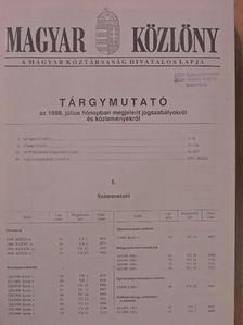 Magyar Közlöny 1998/58-88. [antikvár]