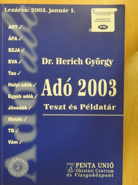 Auth Szabolcs - Adó 2003 [antikvár]