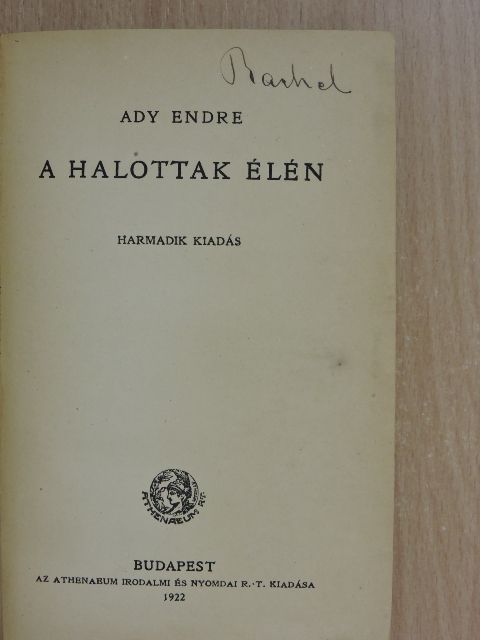Ady Endre - A halottak élén [antikvár]