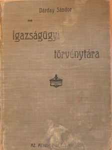Dárday S. Igazságügyi törvénytára III/1. (rossz állapotú) [antikvár]