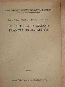 Csűrös Klára - Fejezetek a XX. század francia irodalmából [antikvár]