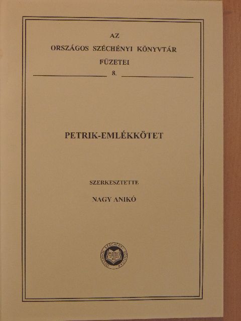Berke Barnabásné - Petrik-emlékkötet [antikvár]