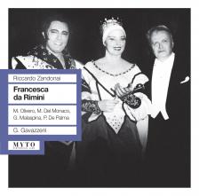 ZANDONAI - FRANCESCA DA RIMINI 2CD OLIVERO, DEL MONACO, GAVAZZENI