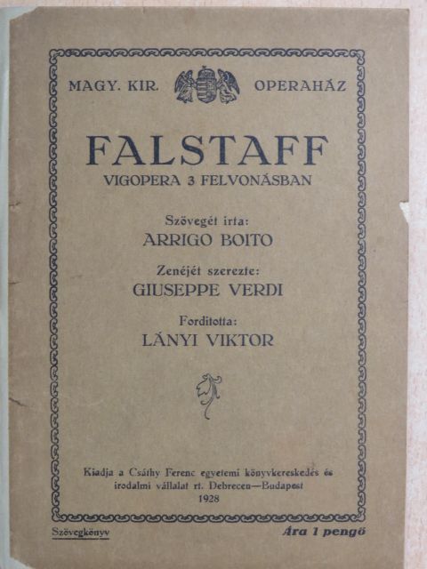 Arrigo Boito - Falstaff [antikvár]