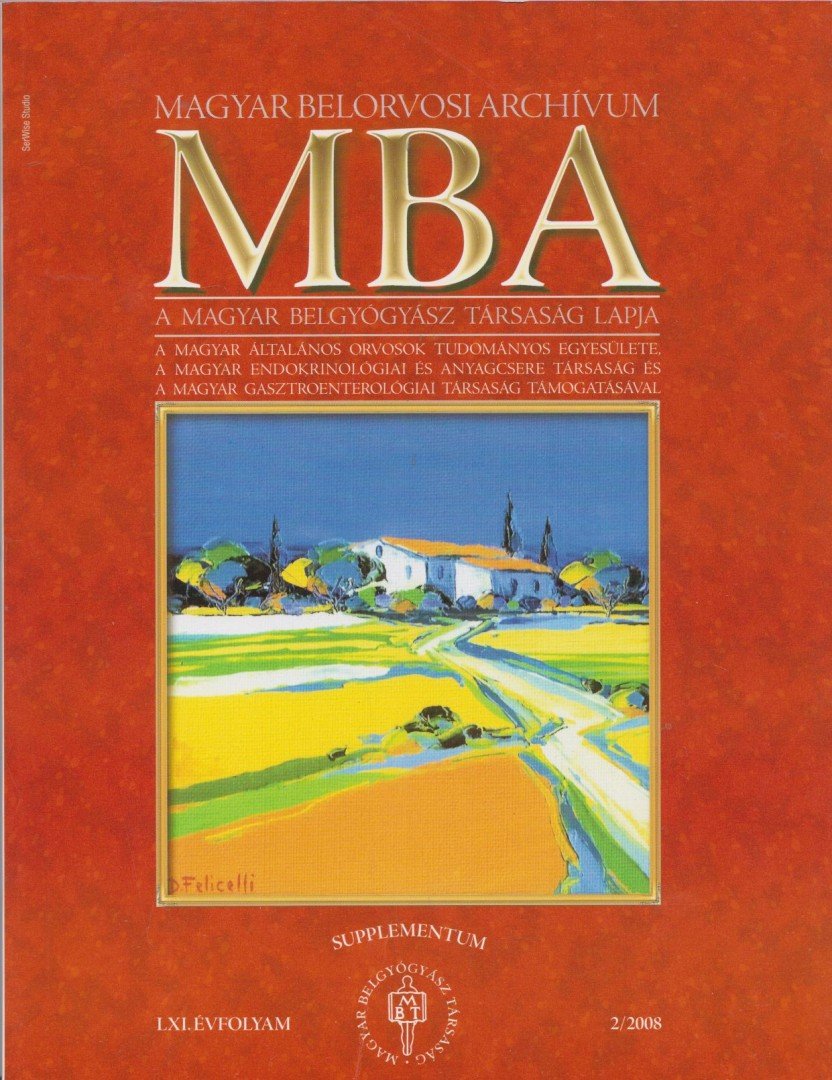 Dr. Szathmári Miklós - Magyar Belorvosi Archívum 2008/2 (SUPPLEMENTUM) [antikvár]