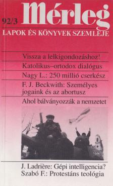 Boór János (főszerk.) - Mérleg 1992/3 [antikvár]