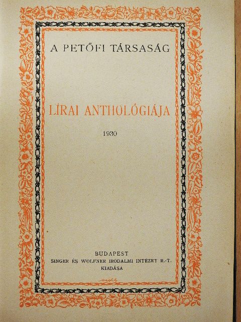 Balla Ignác - A Petőfi Társaság lírai anthológiája [antikvár]
