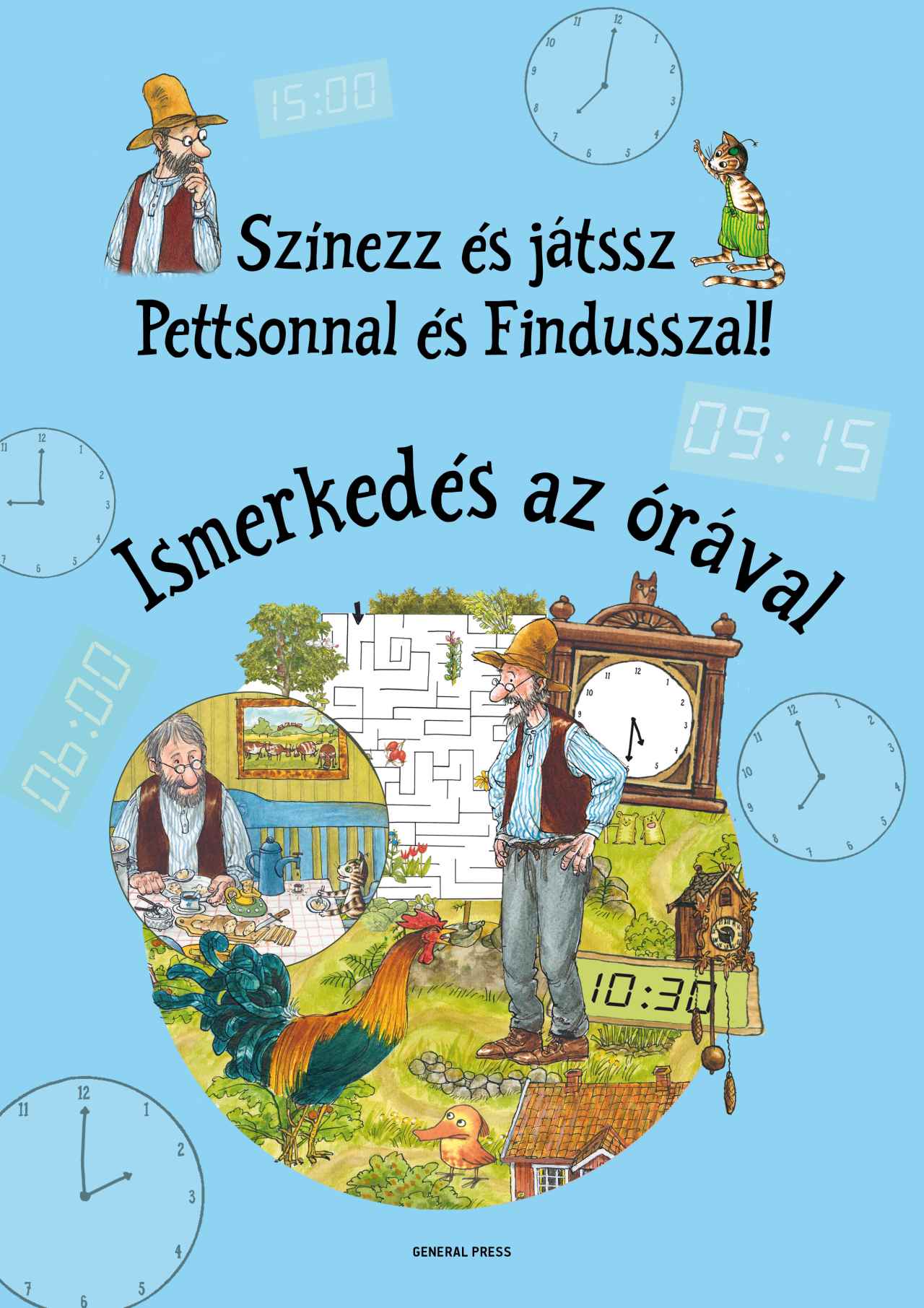 Sven Nordqvist - Színezz és játssz Pettsonnal és Findusszal! - Ismerkedés az órával