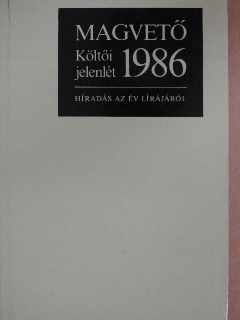 Albert Zsuzsa - Költői jelenlét 1986. [antikvár]