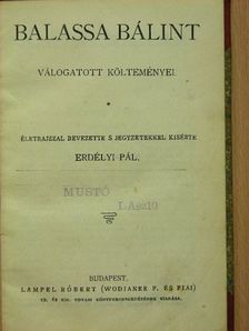 Balassa Bálint - Balassa Bálint válogatott költeményei [antikvár]