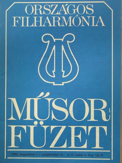 Országos Filharmónia Műsorfüzet 1990/11. [antikvár]