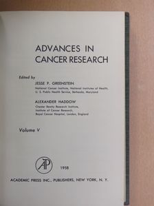 Charles Berman - Advances in Cancer Research 5. [antikvár]