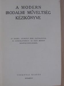 Benamy Sándor - A modern irodalmi műveltség kézikönyve [antikvár]
