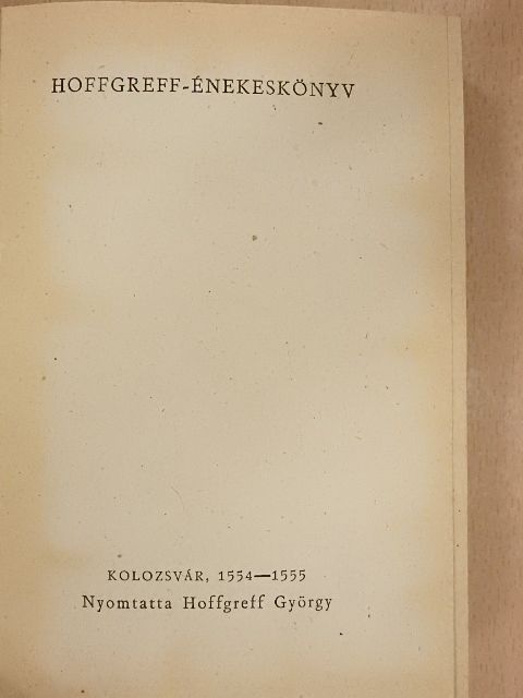 Hoffgreff-énekeskönyv [antikvár]