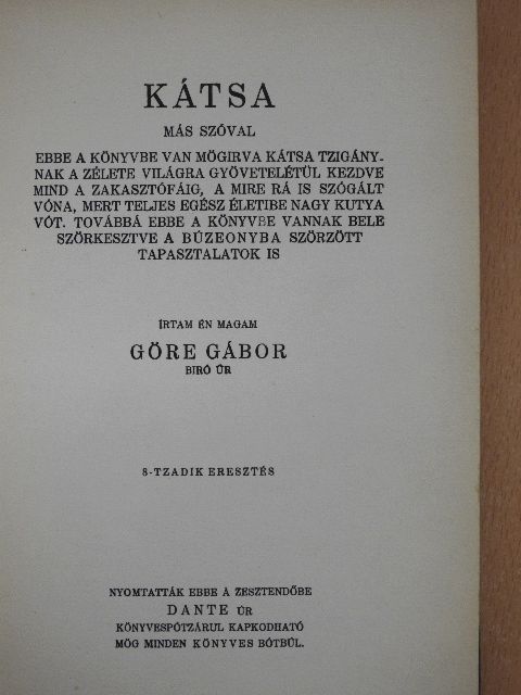 Gárdonyi Géza - Kátsa [antikvár]
