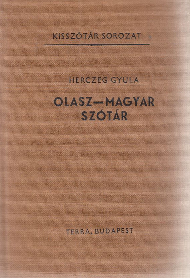 HERCZEG GYULA - Olasz-magyar szótár [antikvár]