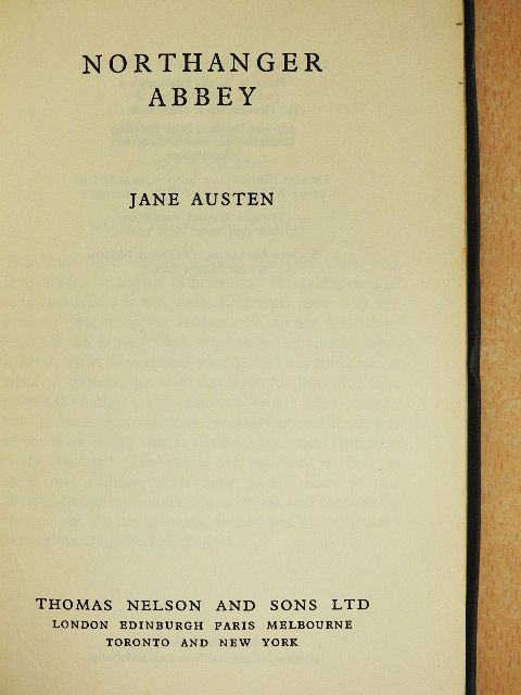 Jane Austen - Northanger Abbey [antikvár]