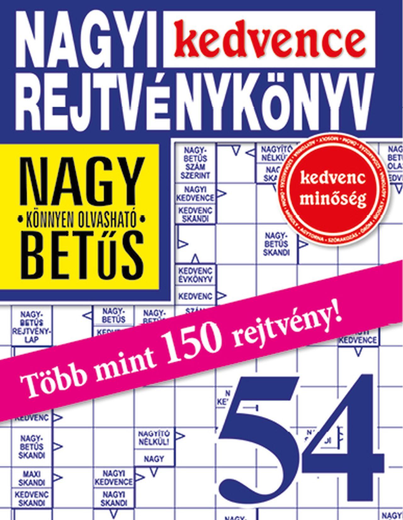 Nagyi Kedvence Rejtvénykönyv 54