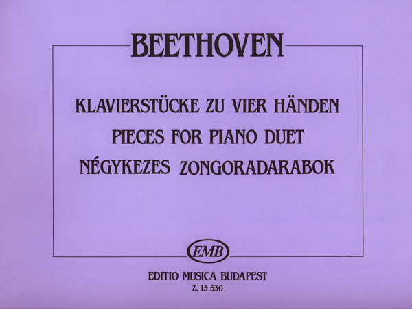 BEETHOVEN - NÉGYKEZES ZONGORADARABOK (KÖZREADJA:KOVÁTS GÁBOR)